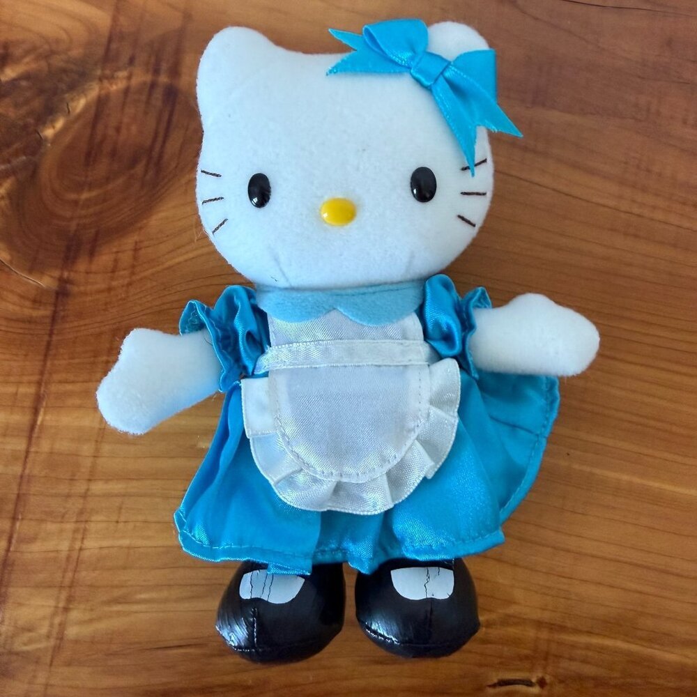 Hello Kitty Sanrio Nakajima Vintage Plush Toy, Blue Dress Hello Kitty